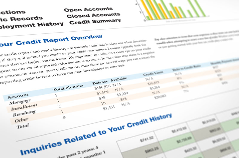 Credit report documents